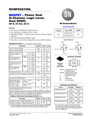 NVMFD5875NL datasheet cover page