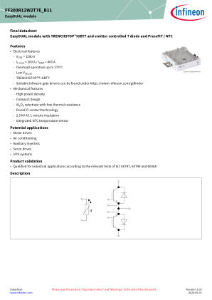 FF200R12W2T7E-B11 datasheet cover page