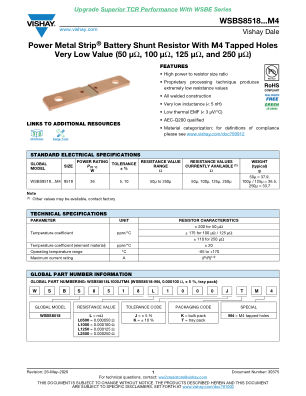 WSBS8518-M4 datasheet cover page