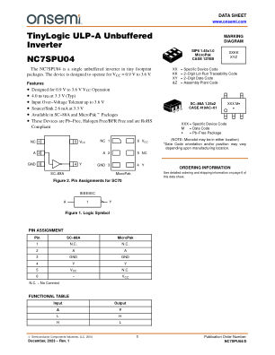 NC7SPU04 数据手册首页