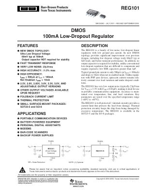 REG101 数据手册首页