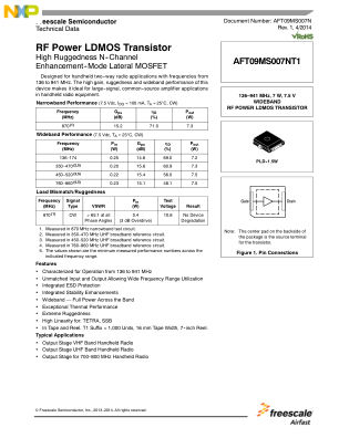 AFT09MS007N 数据手册首页