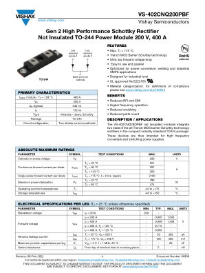VS-402CNQ200PBF 数据手册首页