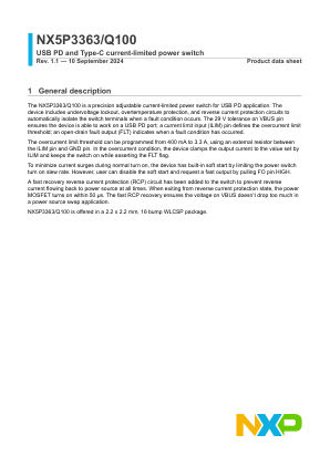 NX5P3363 datasheet cover page