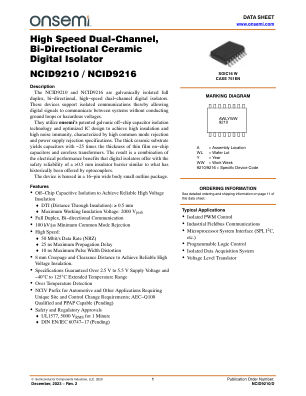 NCID9210 datasheet cover page