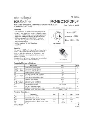IRG4BC30FD 数据手册首页