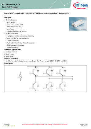 FS75R12N2T7-B15 datasheet cover page