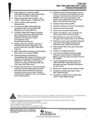 TSB41AB1 datasheet cover page