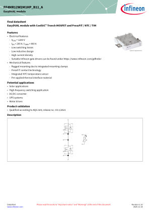FF4MR12W2M1HP-B11-A 数据手册首页