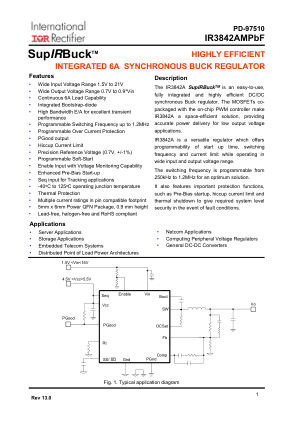 IR3842AM datasheet cover page