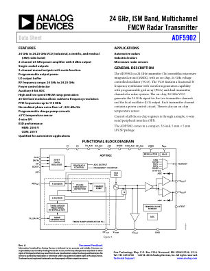 ADF5902 数据手册首页
