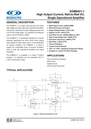 SGM8431-1 datasheet cover page