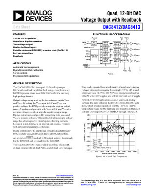 DAC8412 datasheet cover page
