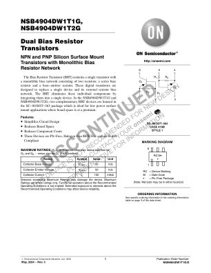 NSB4904DW1T1G datasheet cover page