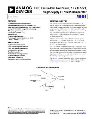AD8469 数据手册首页