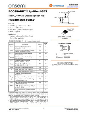 FGD3040G2-F085V 数据手册首页