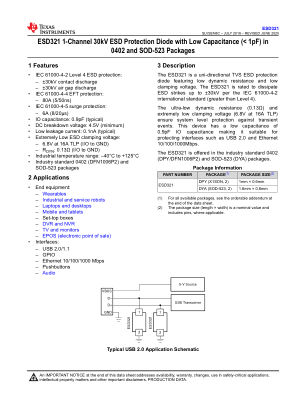 ESD321 数据手册首页