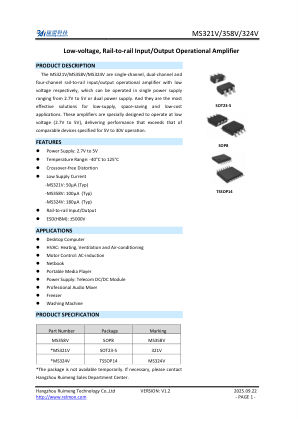 MS321V datasheet cover page