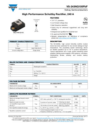 VS-243NQ100PBF 数据手册首页