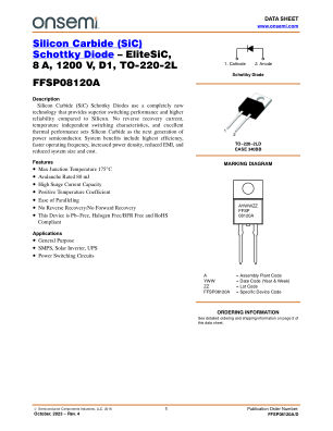 FFSP08120A datasheet cover page