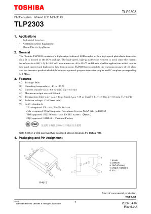 TLP2303 datasheet cover page