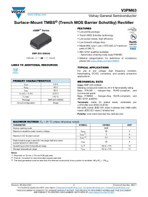 V3PM63 datasheet cover page