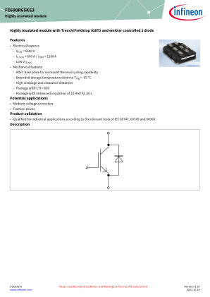 FZ600R65KE3 datasheet cover page