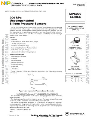 MPX200 数据手册首页