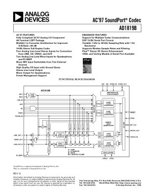 AD1819B 数据手册首页