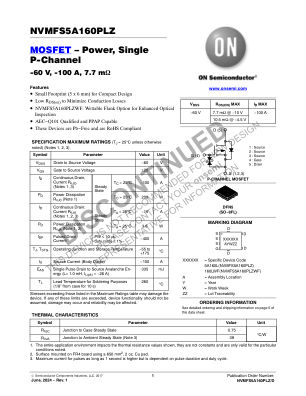 NVMFS5A160PLZ 数据手册首页