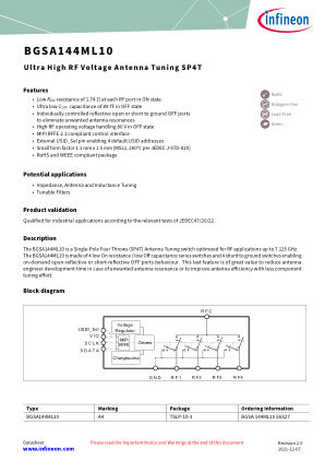 BGSA144ML10 datasheet cover page