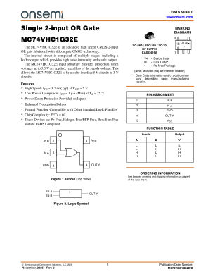MC74VHC1G32E 数据手册首页