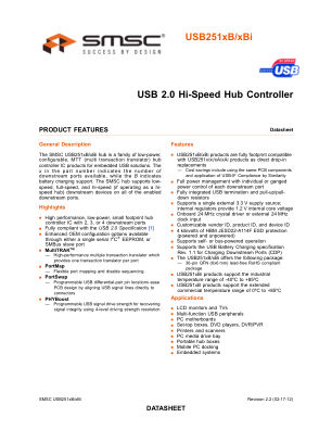 USB2514B-AEZC-TR datasheet cover page