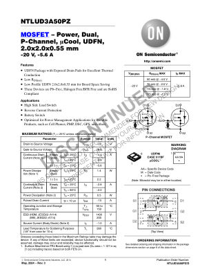 NTLUD3A50PZ 数据手册首页