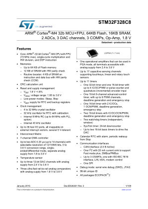 STM32F328C8 数据手册首页