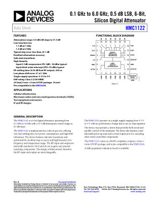 HMC1122 datasheet cover page