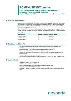 PCMF2USB3B datasheet cover page