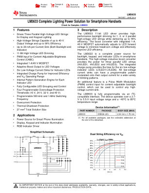 LM3633 datasheet cover page
