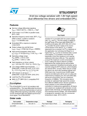 STSLVDSP27B datasheet cover page