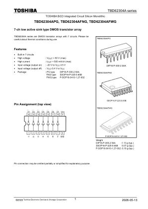 TBD62304APG datasheet cover page