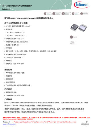 CTM9010EP-CTM9011EP-DS 数据手册首页