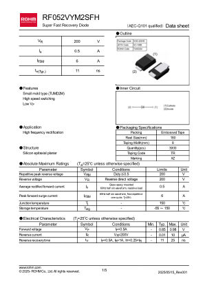 RF052VYM2SFH 数据手册首页