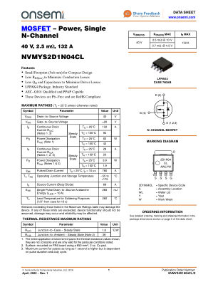 NVMYS2D1N04CL datasheet cover page