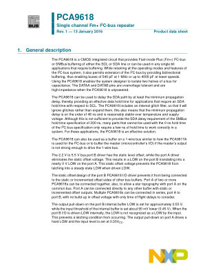 PCA9618 datasheet cover page
