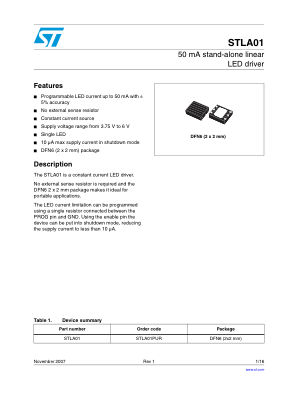 STLA01 数据手册首页