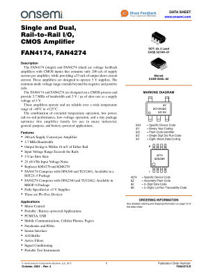 FAN4274 datasheet cover page