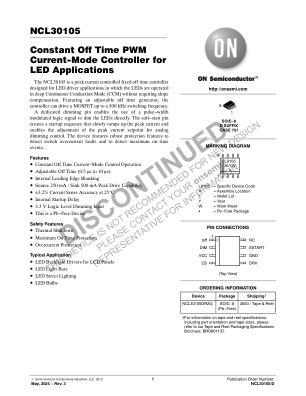 NCL30105 datasheet cover page