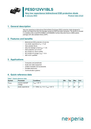 PESD12VV1BLSYL datasheet cover page