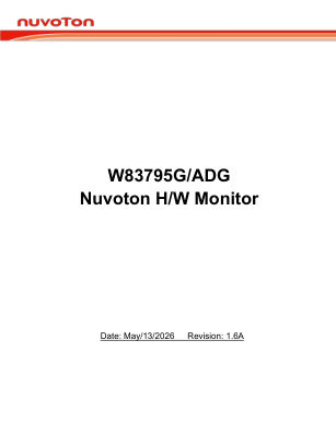 W83795G 数据手册首页