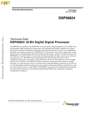 DSP56824 数据手册首页